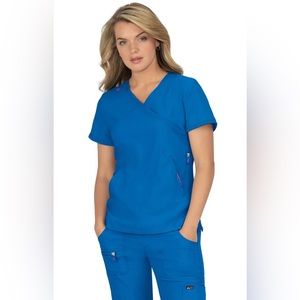 koi Lite Philosophy Women's 3-Pocket Mock-Wrap Scrub Top